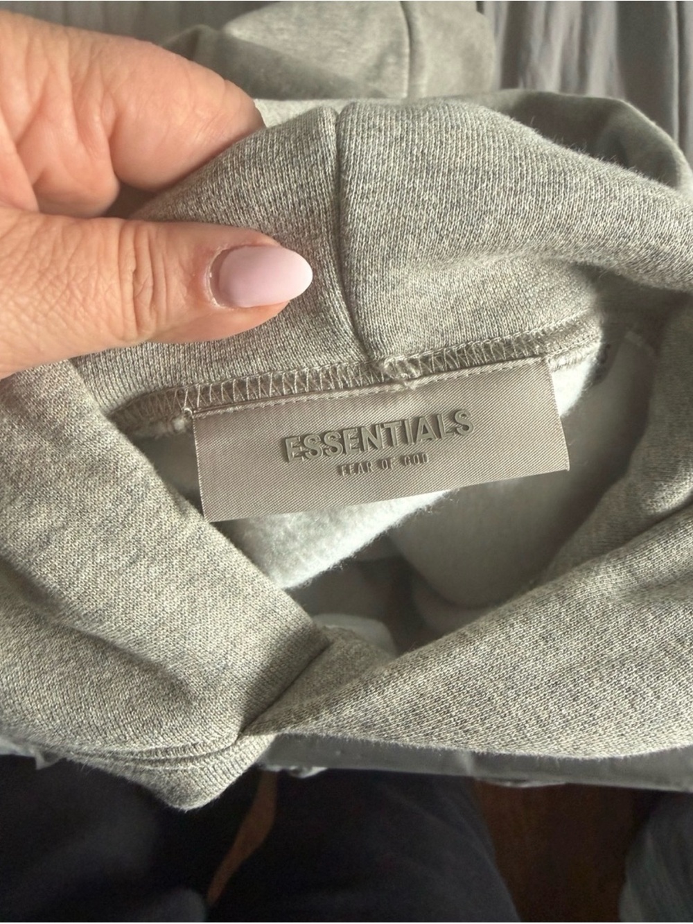 Essentials Light Heather Grey Pullover Hoodie - Picture 3 of 4